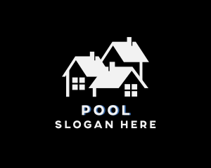 Village - Residential House Roof logo design