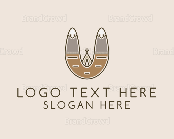 Outdoor Mountain Tepee Logo