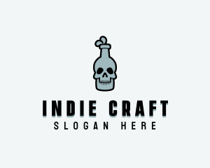 Indie - Skull Bottle Brewery logo design