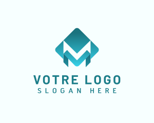 App - Media Startup Letter M logo design