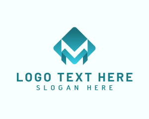 App - Media Startup Letter M logo design
