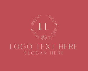 Herbal - Rose Feminine Cosmetic Flower logo design