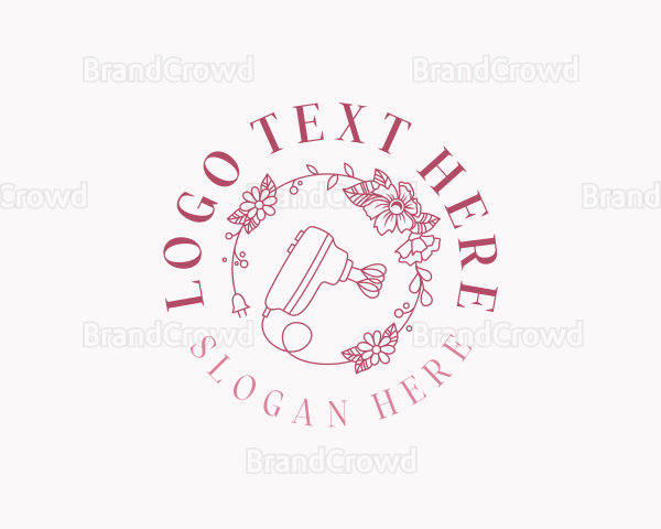 Floral Baking Stand Mixer Logo