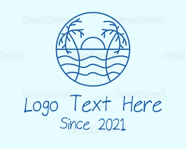 Tropical Beach Resort Logo