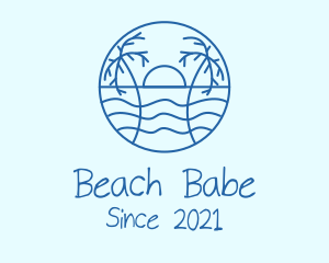 Tropical Beach Resort logo design