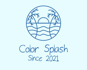 Tropical Beach Resort logo design