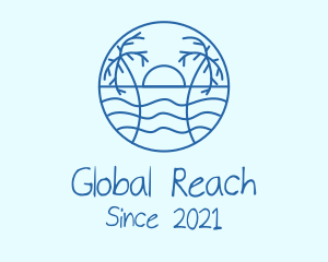 Tropical Beach Resort logo design