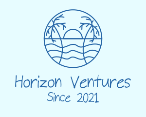 Horizon - Tropical Beach Resort logo design