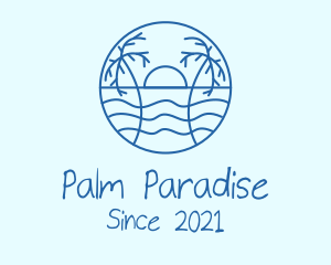 Tropical Beach Resort logo design