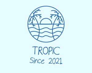 Tropical Beach Resort logo design