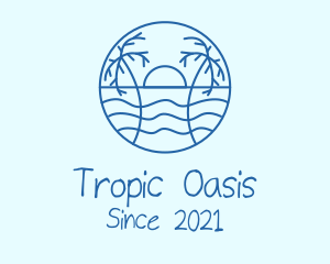 Tropical Beach Resort logo design