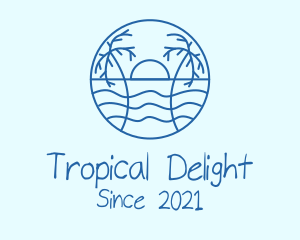 Tropical Beach Resort logo design