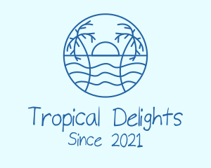 Tropical Beach Resort logo design