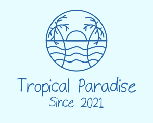 Hawaii - Tropical Beach Resort logo design
