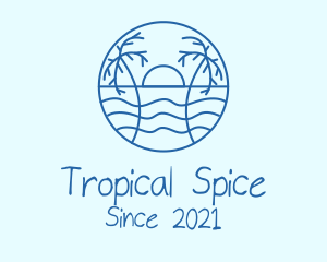 Tropical Beach Resort logo design