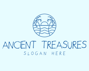 Tropical Beach Resort logo design