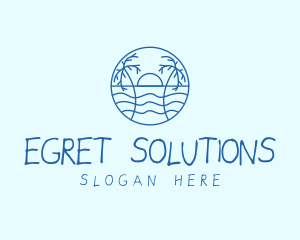 Tropical Beach Resort logo design