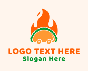 Flame - Mexican Taco Cart logo design