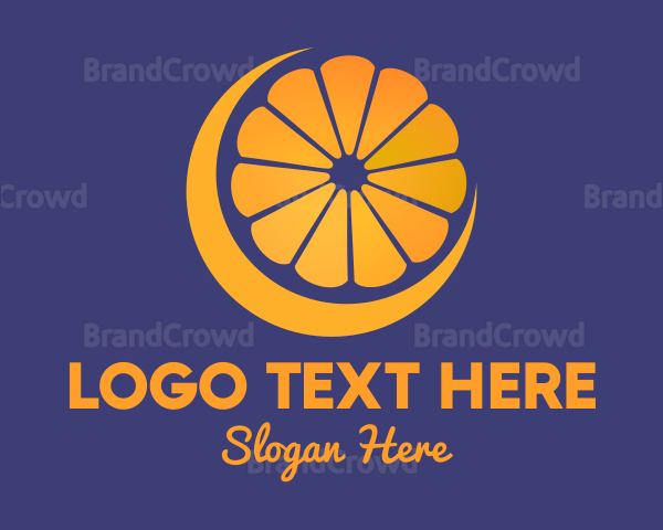 Juicy Orange Fruit Logo