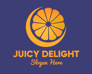 Juicy - Juicy Orange Fruit logo design