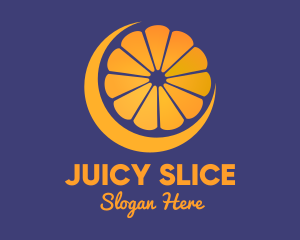 Juicy Orange Fruit  logo design