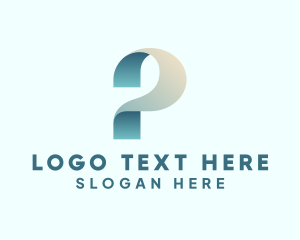 Advertising - Ribbon Letter P logo design