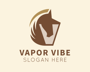 Horse Letter V logo design