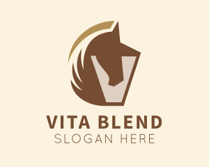 Horse Letter V logo design