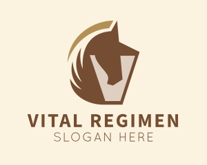 Horse Letter V logo design