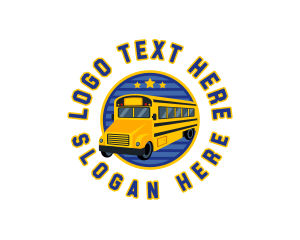 Transportation - School Bus Transportation logo design