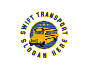 School Bus Transportation logo design