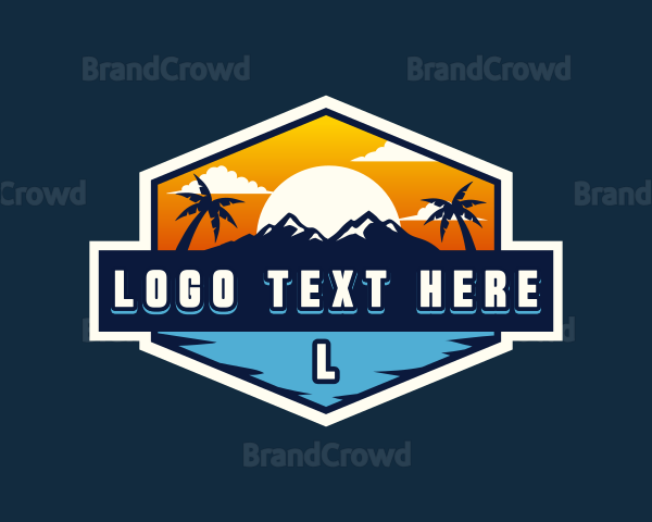 Travel Sunset Vacation Logo