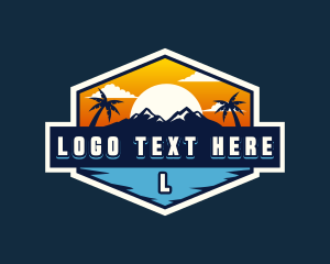 Mountains - Travel Sunset Vacation logo design