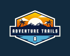 Travel Sunset Vacation logo design