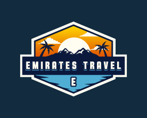 Travel Sunset Vacation logo design