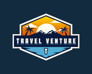 Travel Sunset Vacation logo design