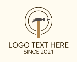 Minimalist - Construction Nail Hammer logo design