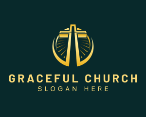 Church Cross Religion logo design