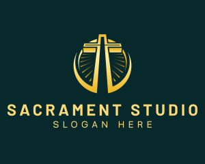 Sacrament - Church Cross Religion logo design