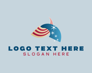 Liberal - Arch American Flag logo design