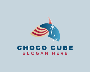 Election - Arch American Flag logo design