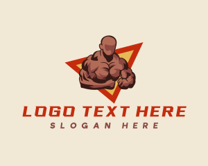 Bodybuilder - Fitness Gym Muscle Man logo design