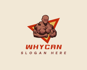 Fitness Gym Muscle Man Logo