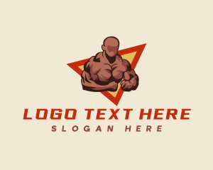 Body Building - Fitness Gym Muscle Man logo design