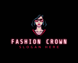 Sunglasses Woman Fashion logo design