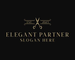 Elegant Tailoring Shears logo design