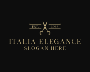 Elegant Tailoring Shears logo design