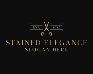 Elegant Tailoring Shears logo design