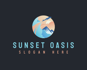 Sunset Travel Getaway logo design