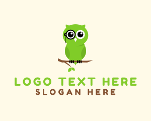 Library - Smart Owl Animal logo design